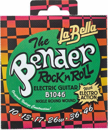 La Bella The Bender Set of Nickel Plated Steel Electric Guitar Strings 10 - 46
