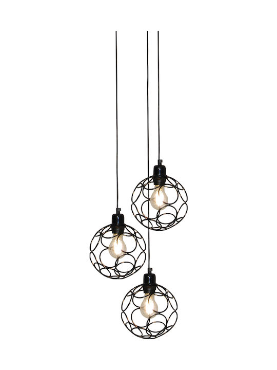 Home Lighting Aline Pendant Light Three-Light Silver