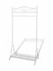 vidaXL Κρεμάστρα Δαπέδου από Μέταλλο Λευκή 90x44x174cm