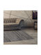 Chios Hellas Rug Fireplace Rectangular Leather with Fringes Gray