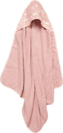 Little Dutch Hooded Baby Bath Towel Ocean Pink