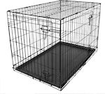Rac Cușcă De Sârmă Pentru Câini Medium Cu 2 Uși Neagră 75x63x61cm