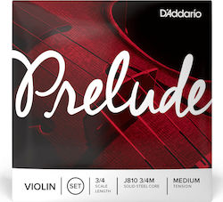 Daddario Prelude Violin Μονές Χορδές Steel 4τμχ 3/4 3/4 Medium Daddario Prelude Violin Μονές Χορδές Steel 4τμχ 3/4 3/4 Medium