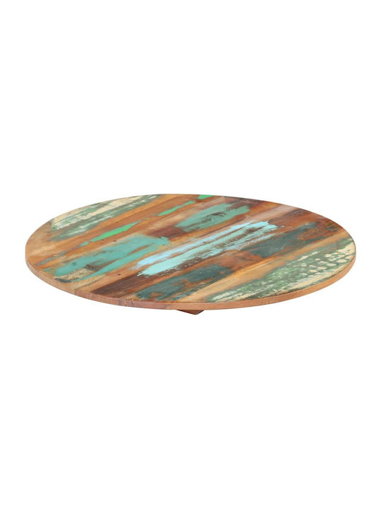 vidaXL Round Solid Wood Table Surface Multicolour 40x40cm