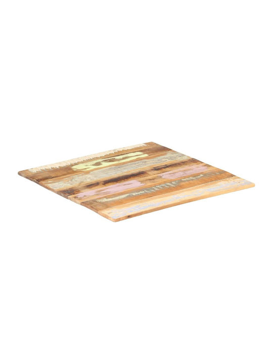 vidaXL Square Table Surface made of Solid Wood in Multicolour Color 70x70cm 286048 1pcs