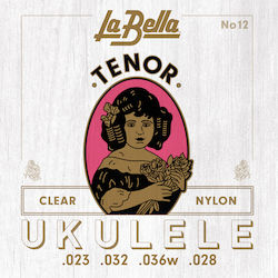 La Bella Set of Nylon Strings for Ukulele 12 Tenor Ukulele .023, .032, .036, .028"