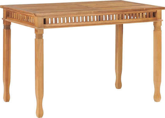 Garten- und Terrassentisch aus Teak 120x65x80cm