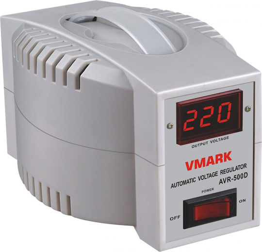 VMARK AVR-500D Compact Voltage Regulator Relay 500VA with 1 Socket Current