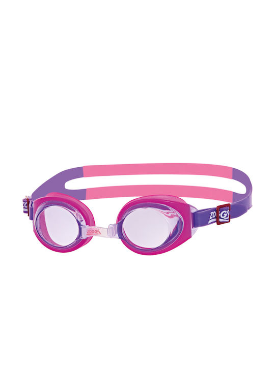 Zoggs Little Ripper Schwimmbrillen Kinder mit Antibeschlaglinsen Rosa