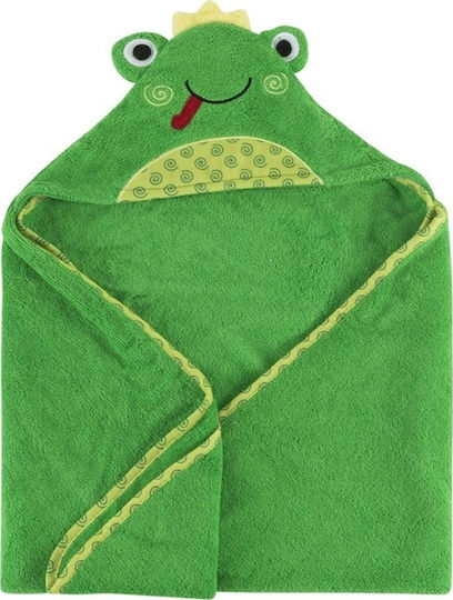 Zoocchini Baby-Badetuch mit Kapuzen Flippy The Frog Grüne 76x76cm
