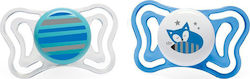 Chicco Physioforma Light Orthodontic Silicone Pacifiers Fox/Lines Blue White For Age 6-16 Months 2 Pieces