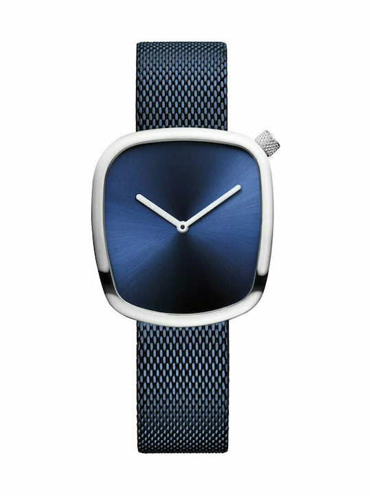 Bering Time Classic Γυναικείο Ρολόι 34mm Μπαταρίας με Navy Μπλε Μεταλλικό Μπρασελέ