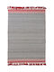 Royal Carpet Estelle Bossa Nova Handmade Rug Rectangular Cotton with Fringes Red-Grey