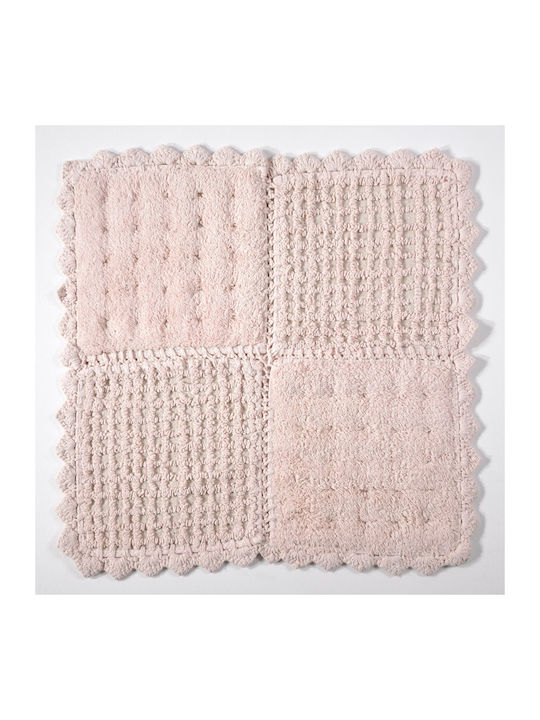 Down Town Home Bath Mat Cotton Square Biscuit 6...