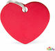 My Family Dog ID Tag Heart Red Metal 4x2cm Pers...