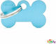 My Family Dog ID Tag Bone Blue Metal Personaliz...