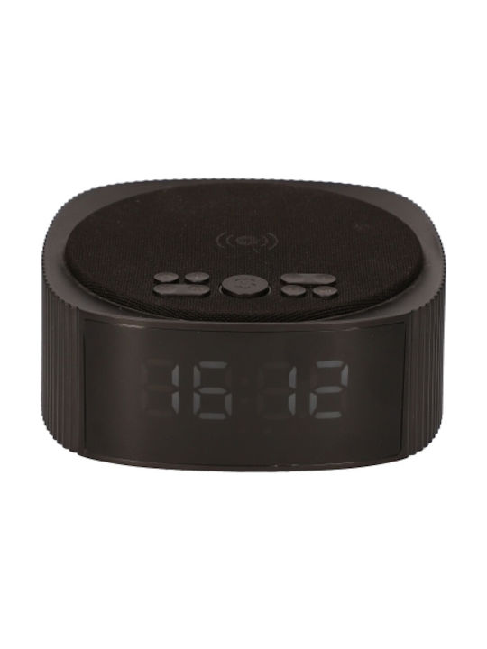 Ksix Tabletop Digital Clock with Alarm, Radio, and Wireless Charging BXCQI12N