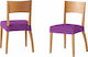 Mc Decor Tunez Elastic Cover for Chair Purple 2pcs MCL.EL.TUNEZ.KK-MVB