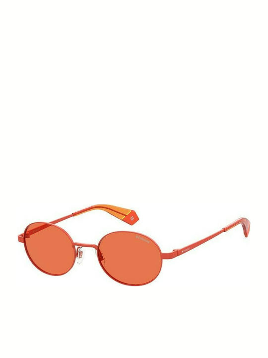 Polaroid Sunglasses with Red Metal Frame and Or...