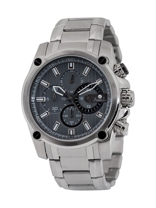 Anell Watch Chronograph Battery with Silver Met...