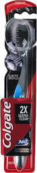 Colgate 360 Black with Charcoal Toothbrush Medi...