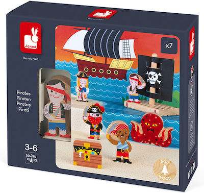 Janod Miniature Toy Story Pirates Set for 3+ Years (Various Designs/Assortments of Designs) 1pc