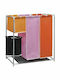 vidaXL Wäschekorb aus Metallisch Faltbar 70x30x80cm Mehrfarbig
