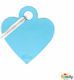 My Family Dog ID Tag Heart with Light Blue Metallic Personalized