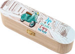 Christening Favor with Pencil Case Vespa made of Wood