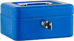 Sax Cash Box with Lock Blue Box M 0-810-04