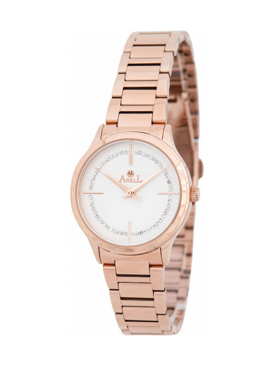 Anell Watch with Pink Gold Metal Bracelet 1Y40FB-3