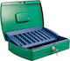 Cash Box with Lock Green Arte TS0608G