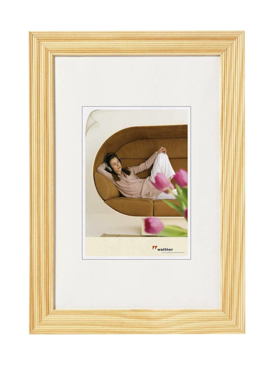 Walther Photo Frame Wooden 13x18cm with Beige Frame