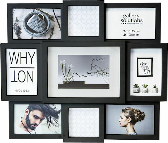 Nielsen Multi Picture Frame 9 Photos with Black Plastic Frame 10x15 Nielsen Multi Picture Frame 9 Photos with Black Plastic Frame 10x15