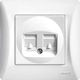 Lineme Complete Double Telephone Socket White 50-00119-1