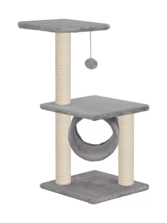 vidaXL Cat Scratching Post Cat Tree In Gray Colour 30x30x65 cm