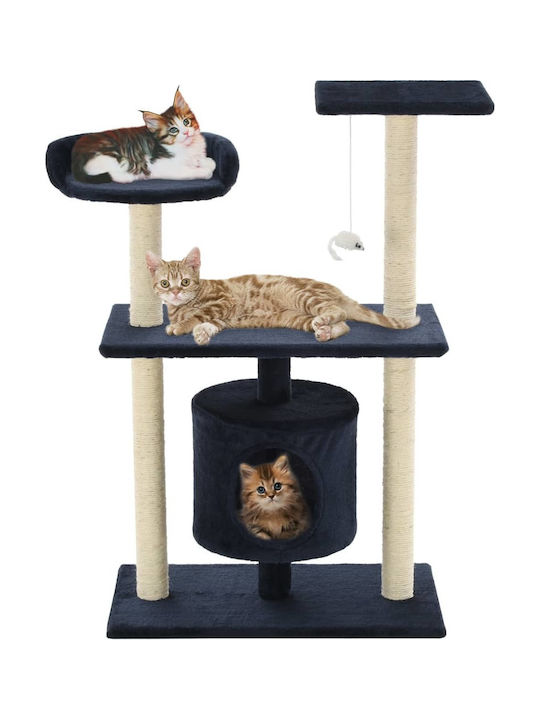 vidaXL Scratching Post Cat Trees Blue 3 levels ...
