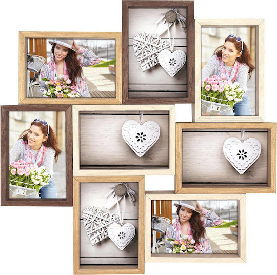 ZEP Multi Wall-Mounted 8-Position Wooden Picture Frame 13x18