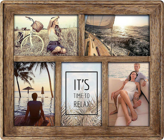 ZEP Wall-Mounted Multi 5-Photo Wooden 10x15 Picture Frame ZEP Wall-Mounted Multi 5-Photo Wooden 10x15 Picture Frame