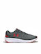 Kids Sports Shoes Running Grade School UA Charged Pursuit 2 Gray