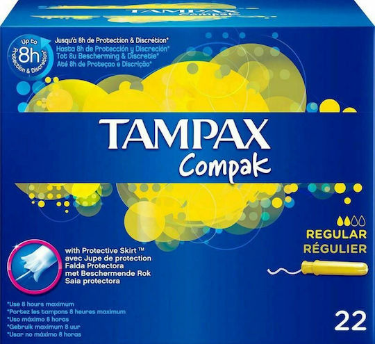 Tampax Compak Tampons for Normal Flow with Applicator 22pcs