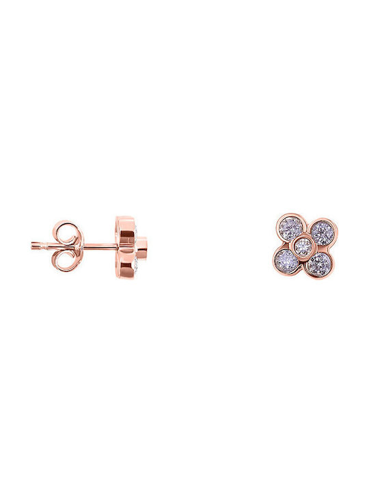 Pink gold earrings K14 "Anemona"