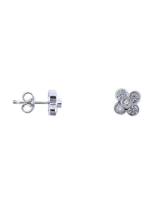 White gold earrings K14 "Anemona"