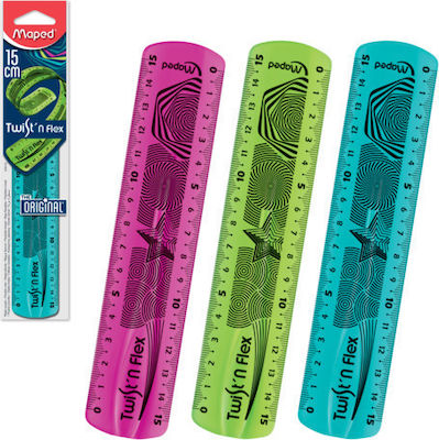 Maped Twist 'n Flex Plastic Ruler 15cm (Μiscellaneous colours)