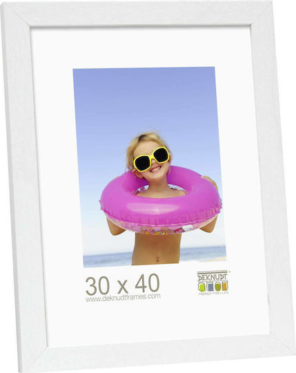 Deknudt S44CF1 Wooden Photo Frame with White Frame 6 Pieces