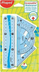 Maped Set 4 Instrumente Geometrice Plastice Flex (Culori diverse)