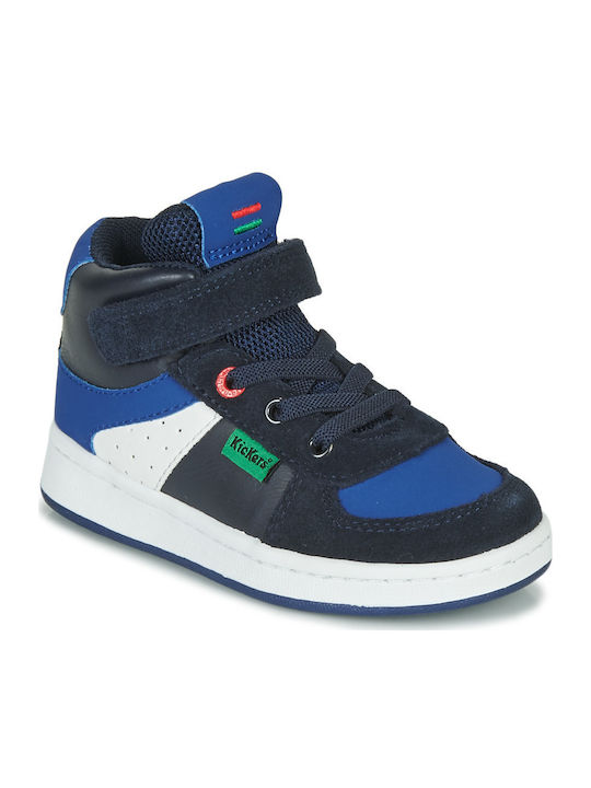 Bilbon Mid Παιδικά Sneakers High με Σκρατς Μπλε