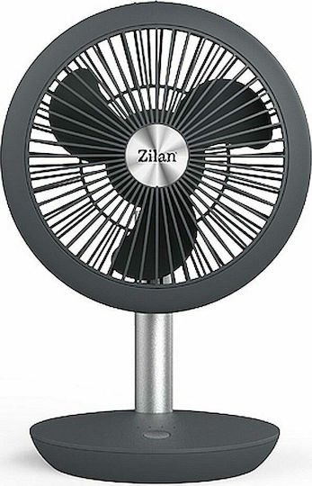 Zilan Μικρός Επαναφορτιζόμενος Επιτραπέζιος Ανεμιστήρας Ανεμιστηράκι USB Μαύρο