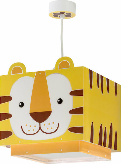 Ango Kids Plastic Single Ceiling Light E27 Little Tiger Yellow 23W