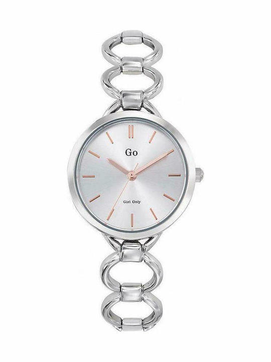 Go Girl Only Girl Only Womens Watch 30mm Battery with Silver Metal Strap